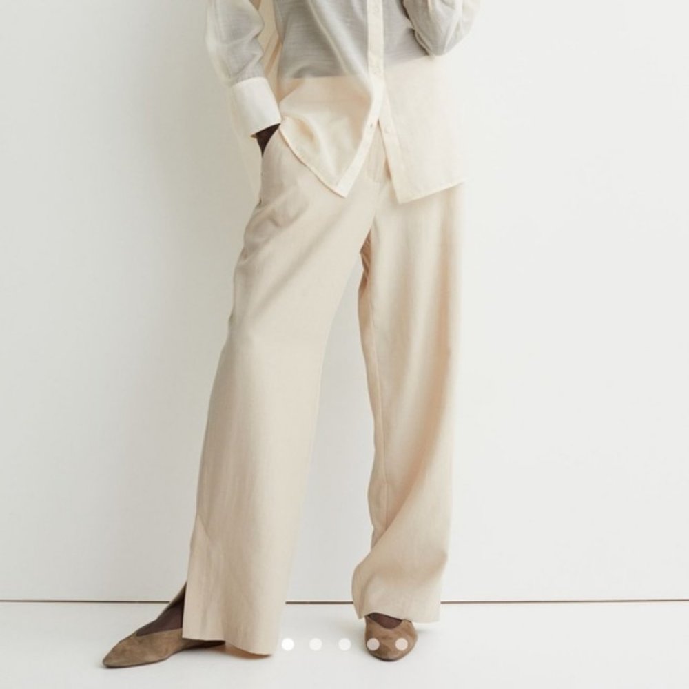 H&M Wide-cut side-slit pants